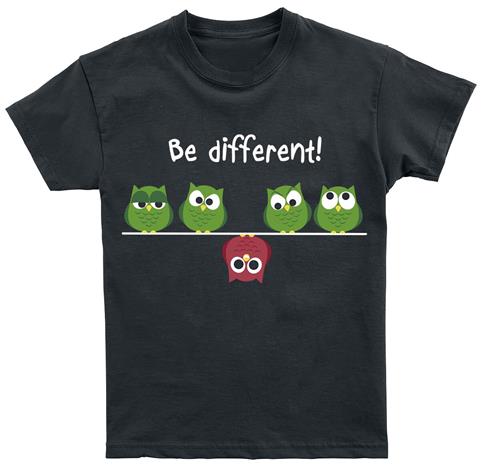 Be Different! - - T-paita - Lapset - Musta – kuva 1/2