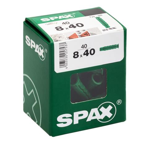 Spax 8x40 40kpl seinätulppa