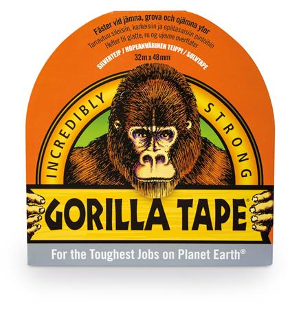 Gorilla Tape Silver 32m x 48mm hopea teippi