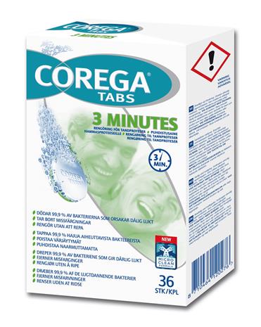 Corega Tabs, proteesin puhdistustabletti 36 kpl – kuva 6/6