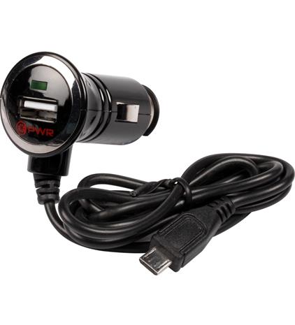 C-pwr usb + microusb 2,1a USB-autolaturi