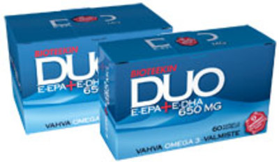 Bioteekin Duo E-EPA + E-DHA 650 mg, 120 kaps.