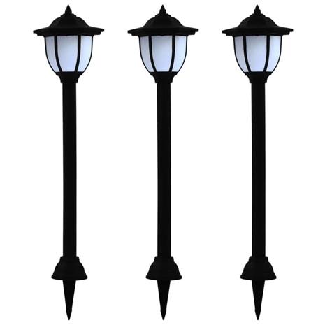 vidaXL udendørs solcellelamper 3 stk LED sort – kuva 7/8
