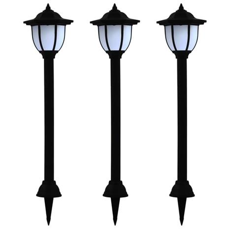 vidaXL udendørs solcellelamper 3 stk LED sort – kuva 8/8