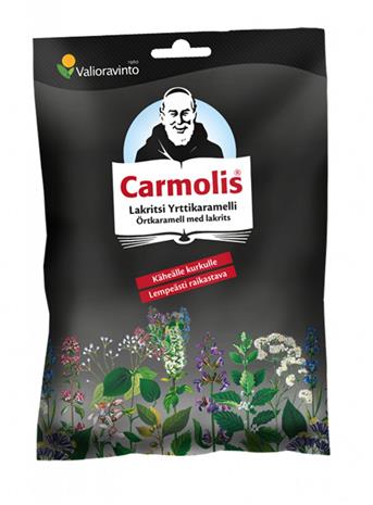 Valioravinto Carmolis Yrttikaramelli lakritsi