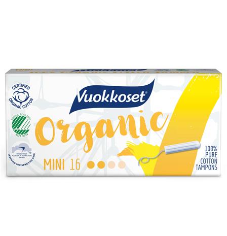 Vuokkoset Organic Tampon Mini 16 kpl