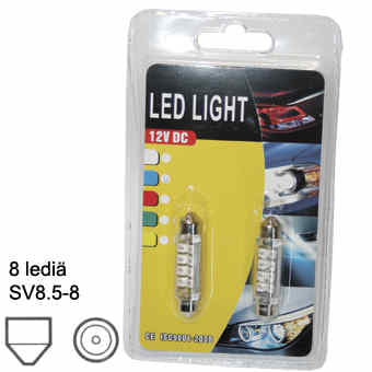 C-Bright 12V SV8,5-8 sininen LED-polttimo