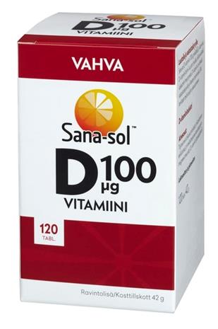 Sana-Sol Vahva D-vitamiini 100 µg, 120 tabl.