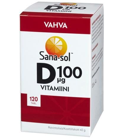 Sana-Sol Vahva D-vitamiini 100 µg, 120 tabl.
