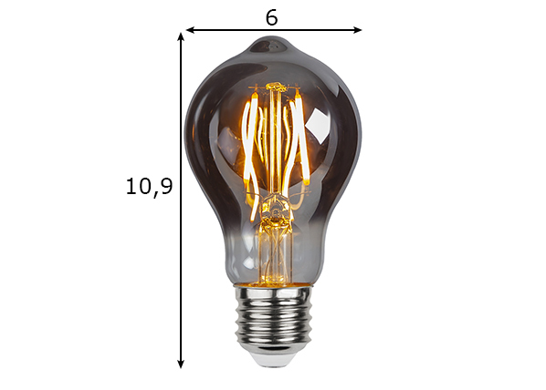 Star Trading LED lamp E27 TA60, Plain Smoke