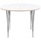 Haslev Symphony 82 Dining Table, ä˜105 White Laminate / Chrome – kuva 1