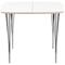 Haslev Symphony 86 Dining Table, 90x90 White Laminate / Chrome – kuva 1