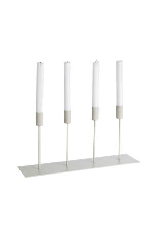 ERNST Candlestick Metal, 42 cm Beige