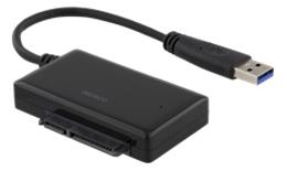DELTACO (USB 3.0 - SATA) USB3-SATA6G2, sovitin 2,5" kiintolevyille – kuva 1/8