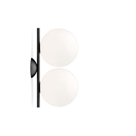 Flos IC Lights C / W1 Ceiling / Wall light Double, Black