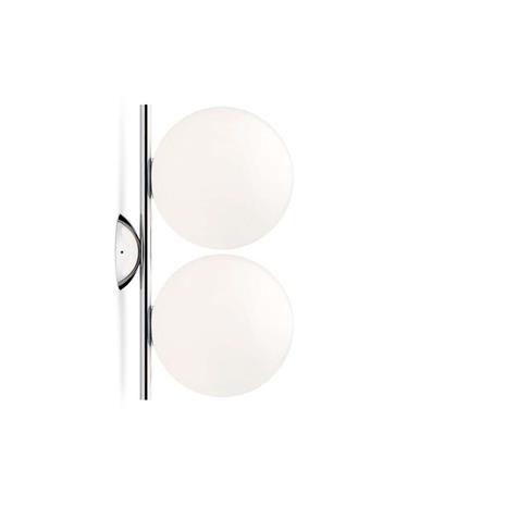 Flos IC Lights C / W1 Ceiling / Wall Lamp Double, Chrome