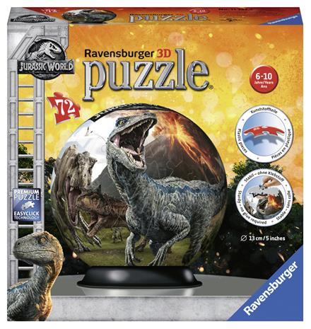 Ravensburger Puzzle ball Jurassic World 72st. 3D Palapeli