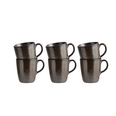 Aida Raw Mugg m Öra Metallic Brown 6 st 35cl