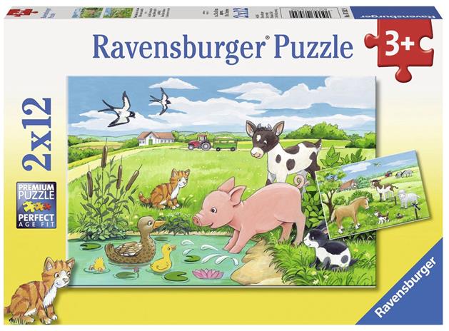 Ravensburger Young animals in the countryside 2x12st.
