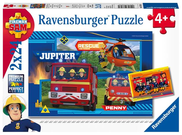 Ravensburger Firefighter Sam Puzzle - In action 2x24st. Lattia