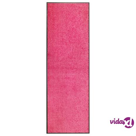 vidaXL Ovimatto pestävä pinkki 60x180 cm