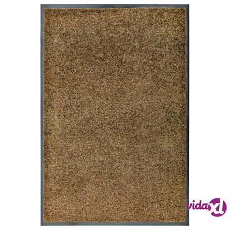 vidaXL Ovimatto pestävä ruskea 60x90 cm