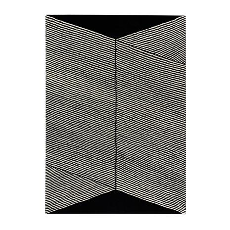 NJRD Rectangles-villamatto, musta 170x240 cm