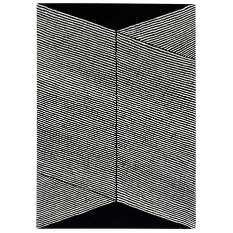 NJRD Rectangles-villamatto, musta 200x300 cm