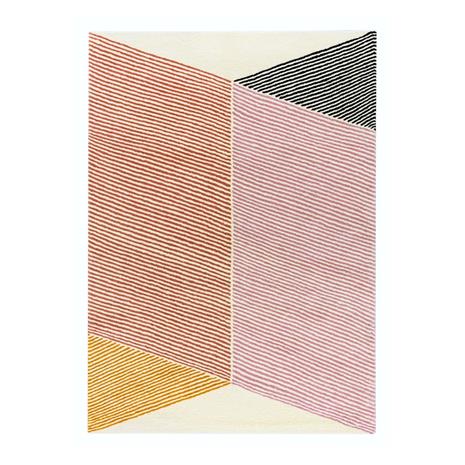 NJRD Rectangles-villamatto, vaaleanpunainen 170x240 cm