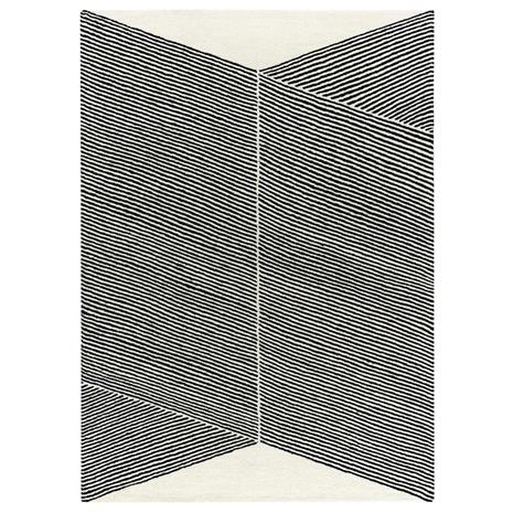 NJRD Rectangles-villamatto, luonnonvalkoinen 200x300 cm