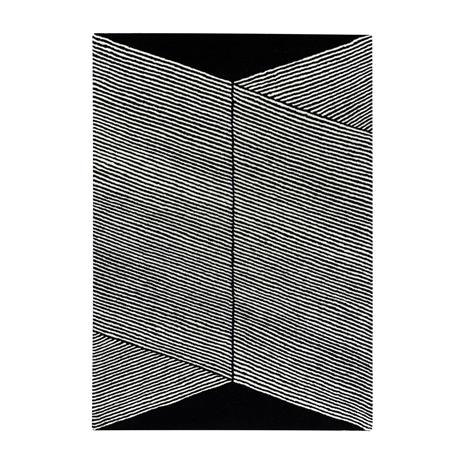 NJRD Rectangles-villamatto, musta 170x240 cm