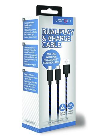 Venom Twin Play & Charge Cable, PS5 -lataustarvike