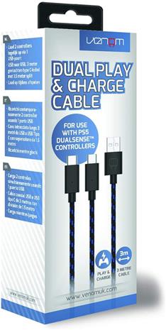 Venom Twin Play & Charge Cable, PS5 -lataustarvike