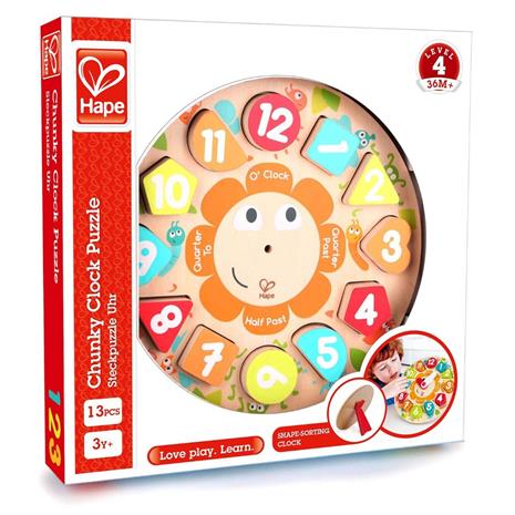 Hape Chunky Clock Puzzle, Palapelit