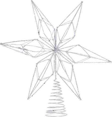 Latvatähti 25x25 cm hopea