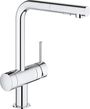 Grohe Minta (31558000) Chrome, keittiöhana L-juoksuputkella ja pesukoneliitännällä – kuva 6/7