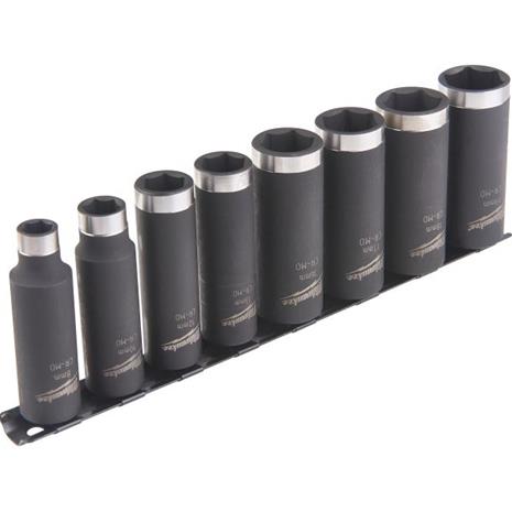 Milwaukee Shockwave Impact Duty Kuusioholkkiset 3/8"", pitkä, 8 osaa