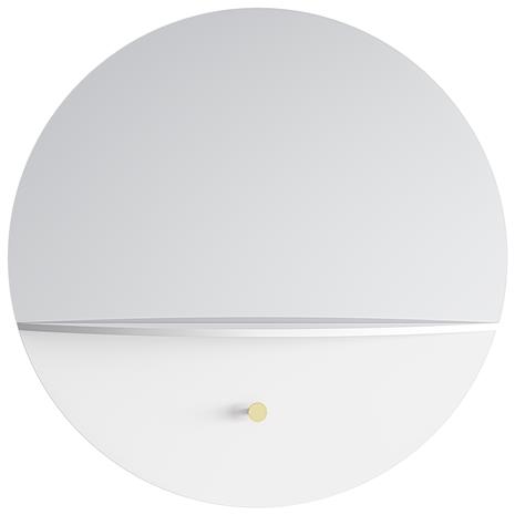 Department Pie B Wall Mirror, White , 80cm