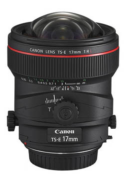 Canon TS-E 17mm f/4.0 L, objektiivi