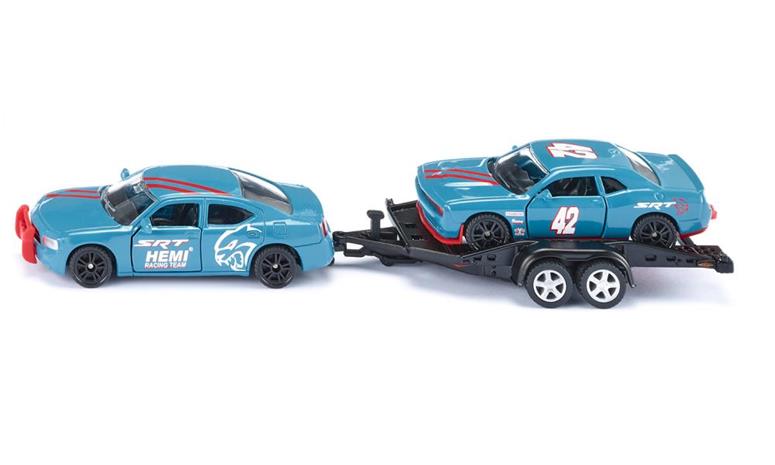 Siku Dodge + Peräkärry + Ralliauto 1:55