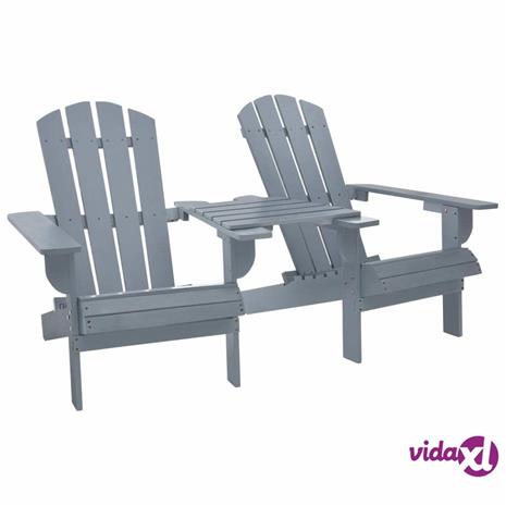 vidaXL Adirondack-puutarhatuoli täysi kuusi harmaa