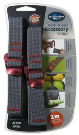 Sea to Summit Hook Release Accessory Straps 20mm/2m , punainen