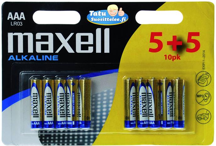 Maxell AAA 10-pack lr3 – kuva 1/5