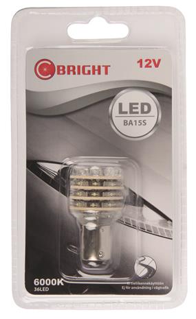 C-Bright 12V BA15s valkoinen LED-polttimo