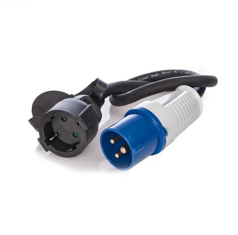 Axxel 0,5m IP44 16a caravan adapteri