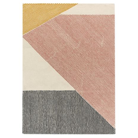 NJRD Stripes-villamatto, vaaleanpunainen 200x300 cm