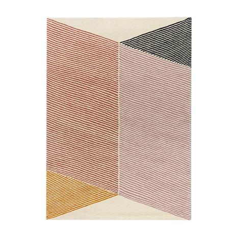 NJRD Rectangles-villamatto, vaaleanpunainen 170x240 cm
