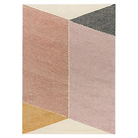 NJRD Rectangles-villamatto, vaaleanpunainen 200x300 cm