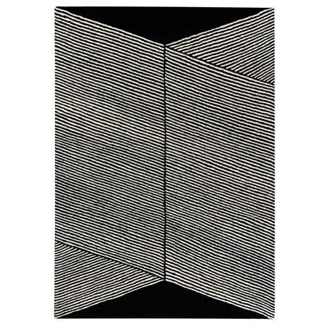 NJRD Rectangles-villamatto, musta 200x300 cm