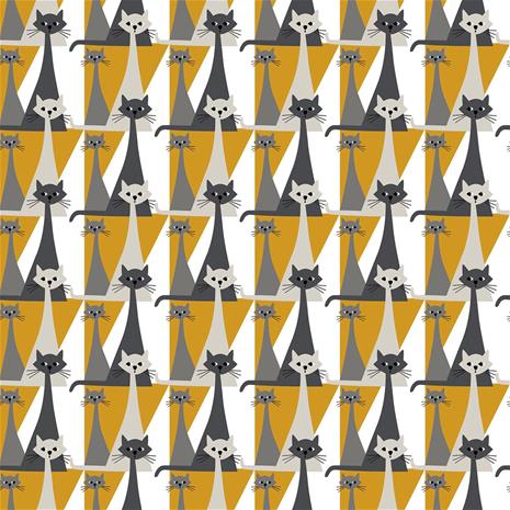 Arvidssons Textil Kitty kangas Keltainen – kuva 5/8